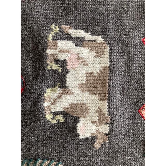 イタリア製　メルヘンチック　可愛い〜アップリケ&刺繍　セーター　wool 50% 6