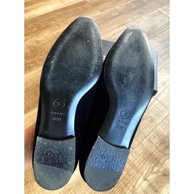 ☆CHANEL(シャネル)☆38.5☆コイン&チェーン☆フラットシューズ☆- ☆CHANEL(シャネル)☆38.5☆コイン&チェーン☆フラットシューズ☆-