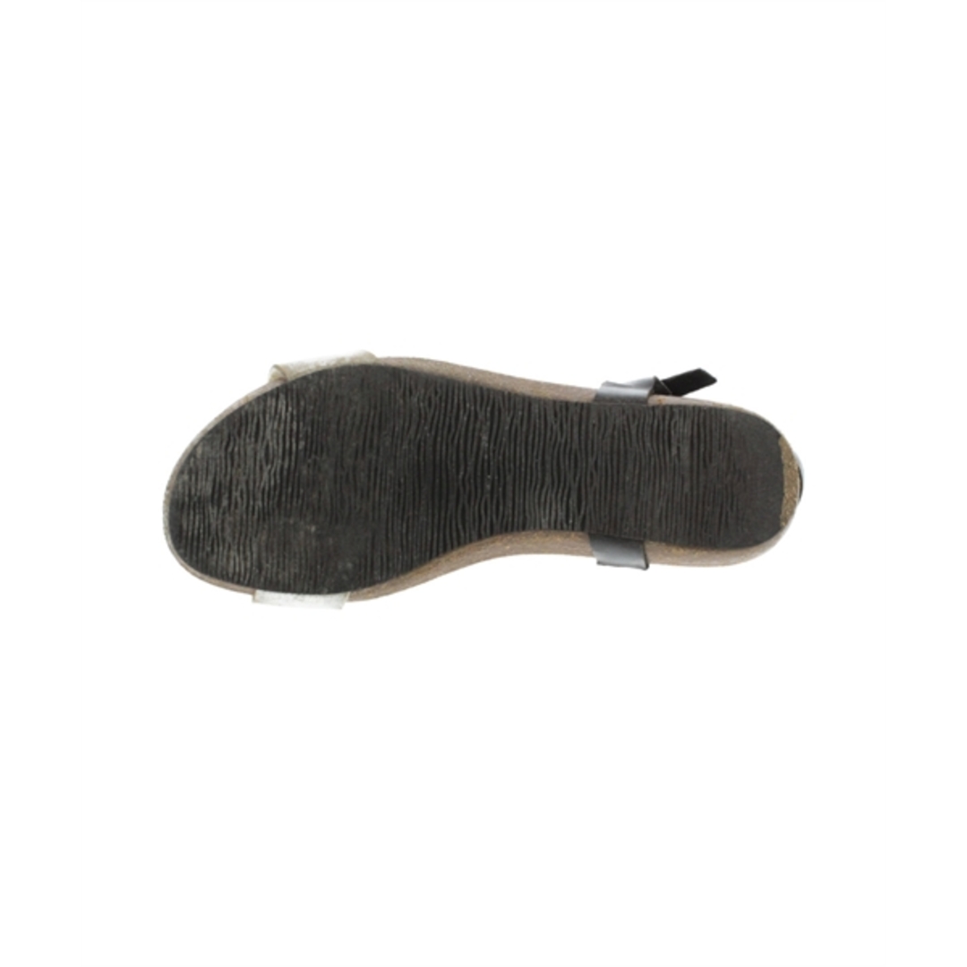 PLAKTON(プラクトン)のPLAKTON サンダル 37(23.5cm位) シルバーx黒xグレー 【古着】【中古】 レディースの靴/シューズ(サンダル)の商品写真