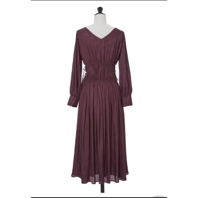 Her lip to(ハーリップトゥ)のher lip to Side Bow Vintage Twill Dress  レディースのワンピース(ロングワンピース/マキシワンピース)の商品写真