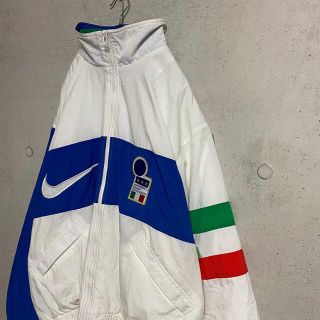 90s USReebok ナイロンジャケット トリコロールサッカー【315】