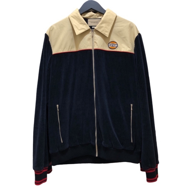 Gucci - グッチ GUCCI ナイロンベロアジップアップブルゾン ブルゾン メン【中古】