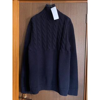 Martin Margiela 14 マルタンマルジェラ 10AW リブデザイン ニット タートルネック セーター ブラック S30GC0285 S2510743センチ袖丈