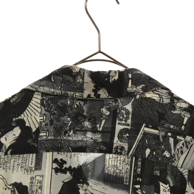 WACKO MARIA ワコマリア L／S HAWAIAN SHIRT 浮世絵 プリント オープンカラー 長袖シャツ ブラック 3