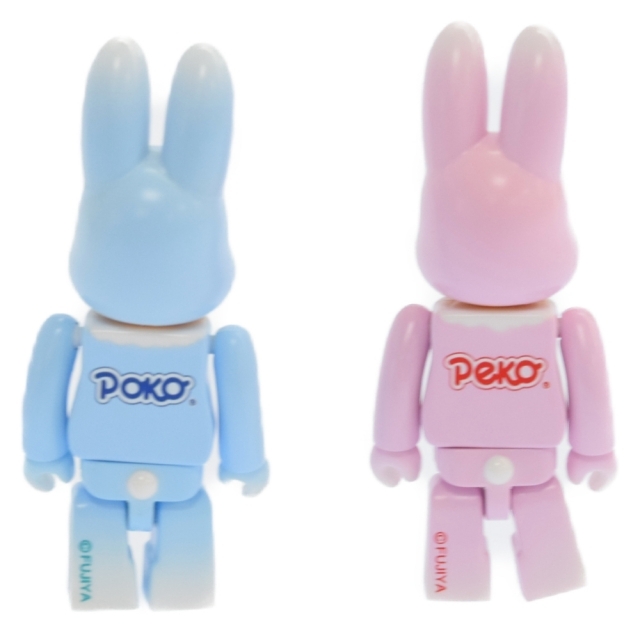 MEDICOM TOY(メディコムトイ)のMEDICOM TOY メディコムトイ BE@RBRICK Peko&Poko 100% ベアブリック 着ぐるみペコちゃん ポコちゃん 2体セット ブルー/ピンク 100% エンタメ/ホビーのフィギュア(その他)の商品写真