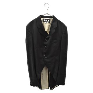 ブラックコムデギャルソン(BLACK COMME des GARCONS)のBLACK COMME des GARCONS ブラックコムデギャルソン 10AW　ウールギャバスナップボタン燕尾ジャケット　ブラック　1G-J205(フライトジャケット)