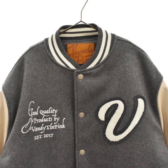 VANDY THE PINK バンディーザピンク Varsity Jacket Rafflesia ラフレシア スタジアムジャケット スタジャン メンズのジャケット/アウター(フライトジャケット)の商品写真