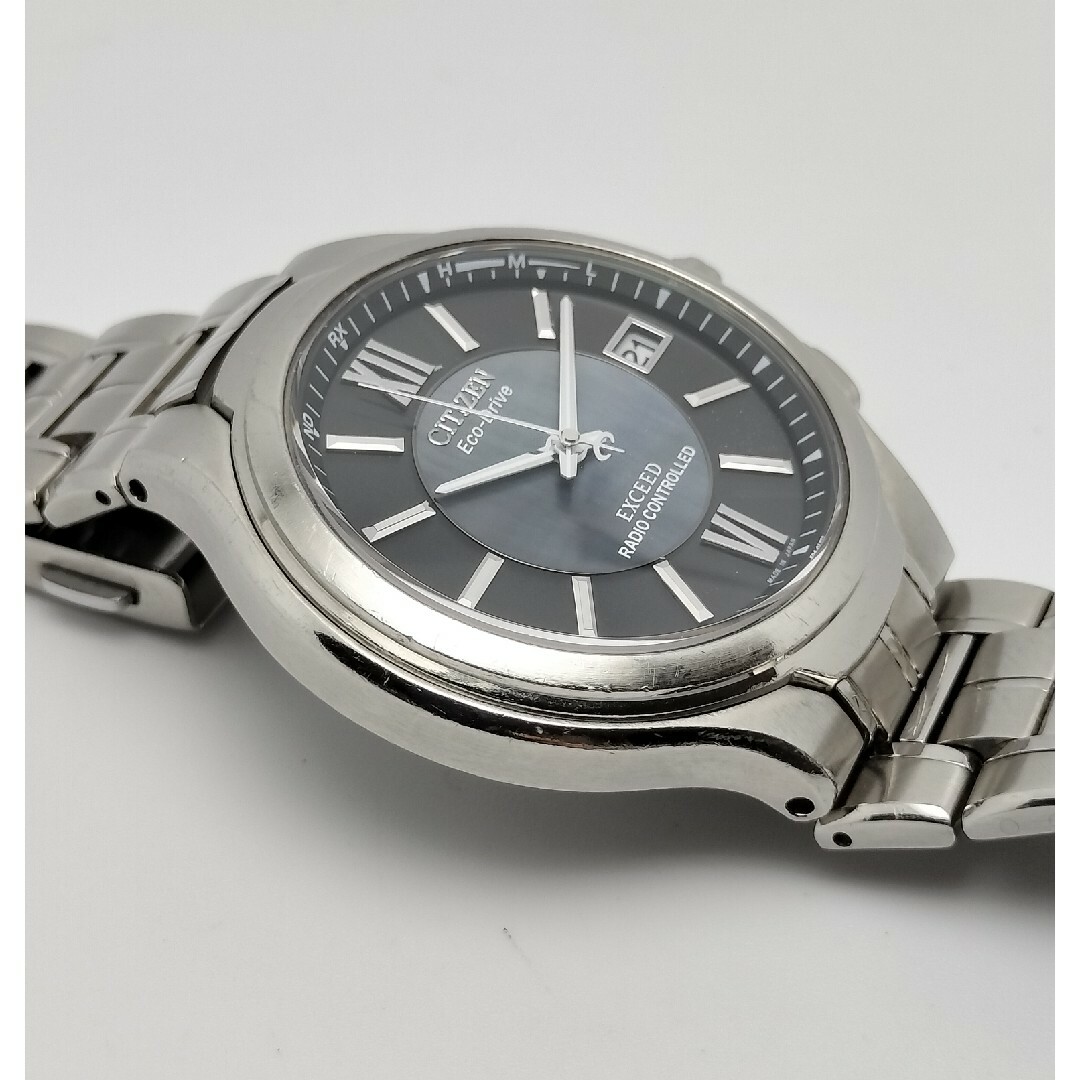 CITIZEN - 高級黒蝶貝 シチズン エクシード 電波ソーラー 軽量 CITIZEN - 高級黒蝶貝 シチズン エクシード 電波ソーラー 軽量