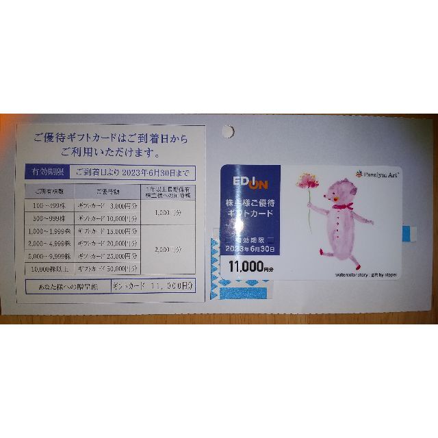 エディオン 株主優待券 11000円分 EDIONのサムネイル