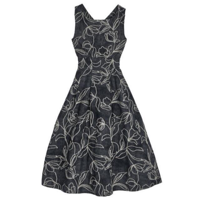 Ameri VINTAGE - AMERIDENIMLIKEFLOWERDRESSデニムフラワー Ameri VINTAGE - AMERIDENIMLIKEFLOWERDRESSデニムフラワー