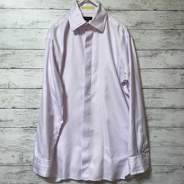 【美品】Paul Smith COLLECTION 花柄シャツ  パープルブルー