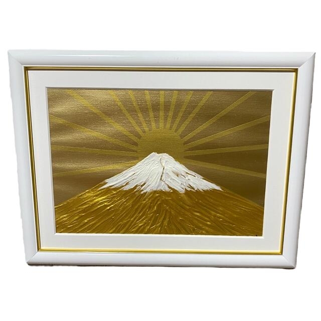 ー品販売 ⬛︎開運パワーアート⬛︎ 金色のダイヤモンド富士 絵画+