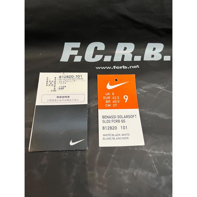 F.C.R.B.(エフシーアールビー)のNIKE BENASSI SOLARSOFT SLD2 FCRB QS 27cm メンズの靴/シューズ(サンダル)の商品写真