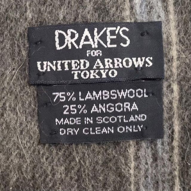 DRAKES(ドレイクス)の【美品】DRAKE'S　マフラー　ストライプ　ラムウール　アンゴラ メンズのファッション小物(マフラー)の商品写真