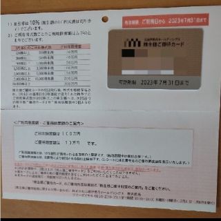 イセタン(伊勢丹)の三越伊勢丹 株主優待カード 限度額100万円①(ショッピング)