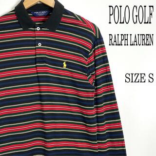 ポロゴルフ(Polo Golf)のポロゴルフ ロゴ刺繍 マルチカラー ボーダー ポロシャツ ゴルフウェア S(ウエア)