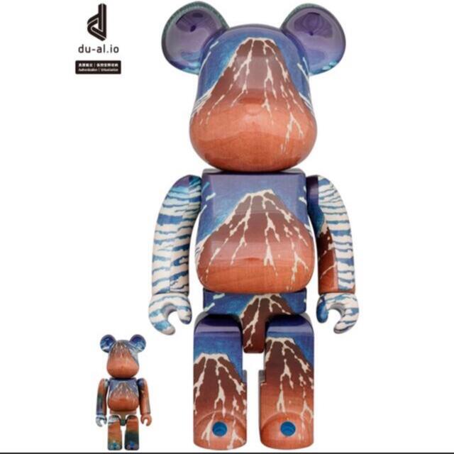 MEDICOM TOY(メディコムトイ)のBE@RBRICK 葛飾北斎 「冨嶽三十六景 凱風快晴」100％ & 400％ エンタメ/ホビーのフィギュア(その他)の商品写真