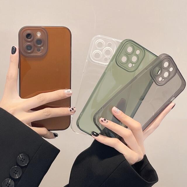 ブラック　シンプル　クリア　ブラウン　グリーン　iPhoneXケースXsケース スマホ/家電/カメラのスマホアクセサリー(iPhoneケース)の商品写真