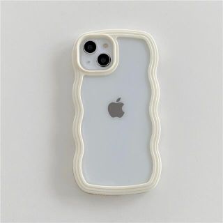 イエーロ　波型ケース　可愛い　シンプル　ブルー　ピンク　iPhoneXRケース(iPhoneケース)