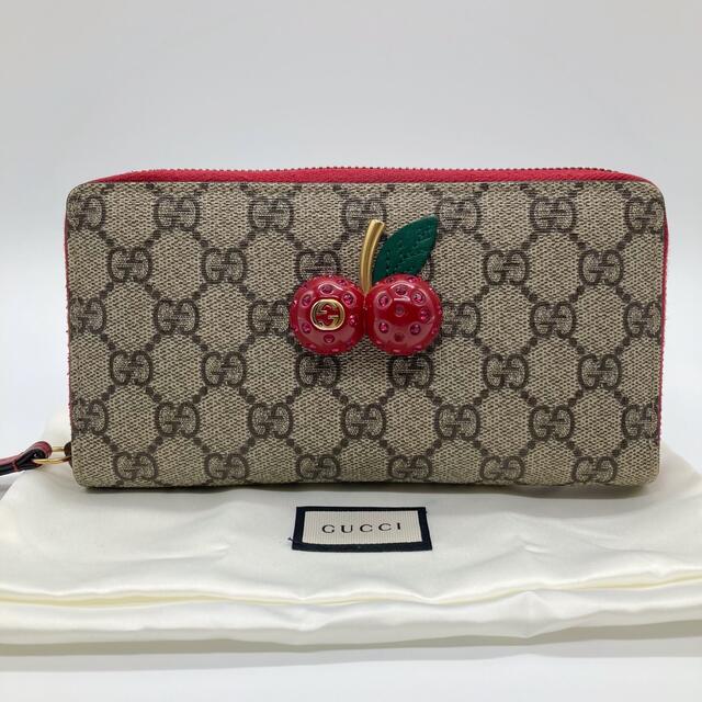 Gucci - GUCCI グッチ GGスプリーム 長財布 ラウンド チェリー 476049の通販 by このは's shop｜グッチならラクマ