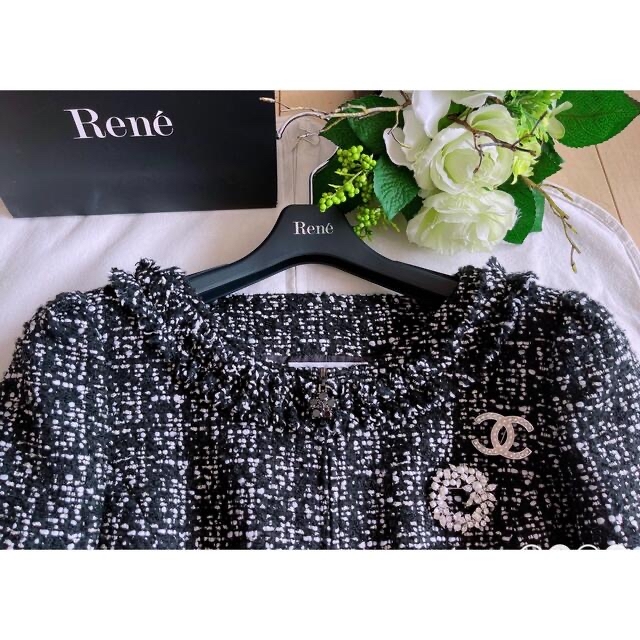 正規店仕入れの Rene♡ 2019年 フランス製ツイードコート　ルネ♡ ロングコート