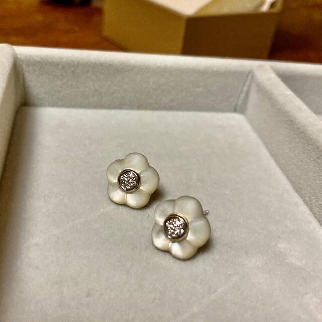 ポンテヴェキオ シェル(白蝶貝)大きめ お花ピアス www.mindel.gob.sv