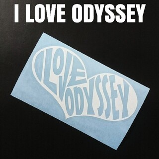 【I LOVE ODYSSEY】カッティングステッカー(車外アクセサリ)