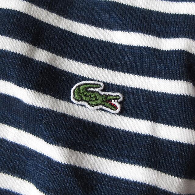 LACOSTE(ラコステ)の超美品 38(M位) ラコステ レディース ボーダーカットソー ネイビー レディースのトップス(カットソー(長袖/七分))の商品写真