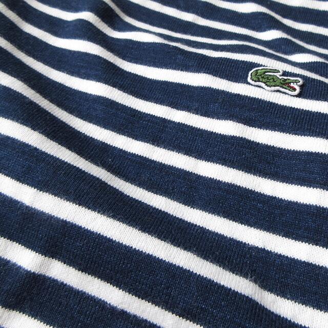 LACOSTE(ラコステ)の超美品 38(M位) ラコステ レディース ボーダーカットソー ネイビー レディースのトップス(カットソー(長袖/七分))の商品写真