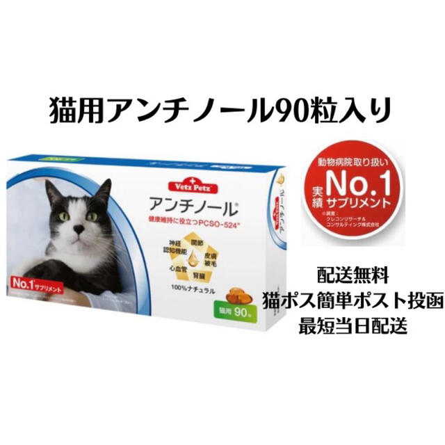 猫用アンチノール90粒入り新品未開封1箱