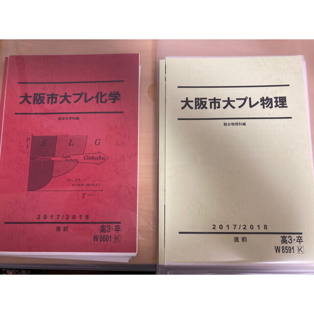 裁断済み　駿台　2017 直前講習　大阪市大プレ　物理化学セット