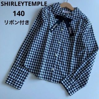 シャーリーテンプル(Shirley Temple)のシャーリーテンプル   長袖　チェック　ブラウス　シャツ　リボン　メゾピアノ(Tシャツ/カットソー)