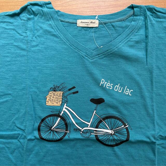 SM2(サマンサモスモス)の【サマンサモスモス＆ラーゴム】自転車プリントＴシャツ親子リンクコーデ２枚セット レディースのトップス(Tシャツ(半袖/袖なし))の商品写真