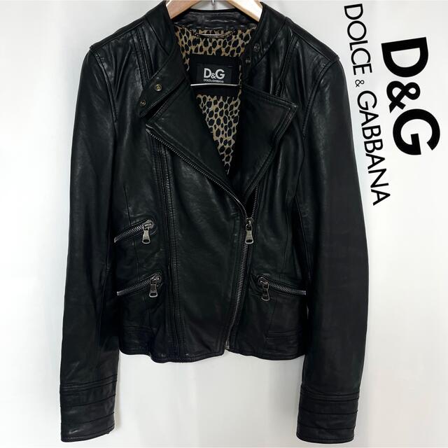 宅配 DOLCE＆GABBANA Du0026G レザー ライダース ジャケット 38 | www ...