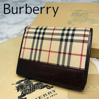 バーバリー(BURBERRY)の【お？様専用】　Burberry 　キャンバス　レザー　ブラウン(財布)