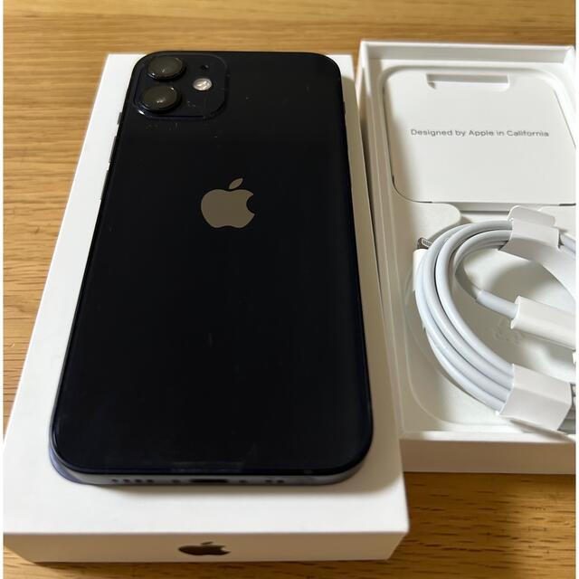iPhone(アイフォーン)のiPhone12 mini 128 ブラック　本体 スマホ/家電/カメラのスマートフォン/携帯電話(スマートフォン本体)の商品写真