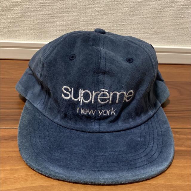 Supreme Suede Classic Logo 6 Panel Cap