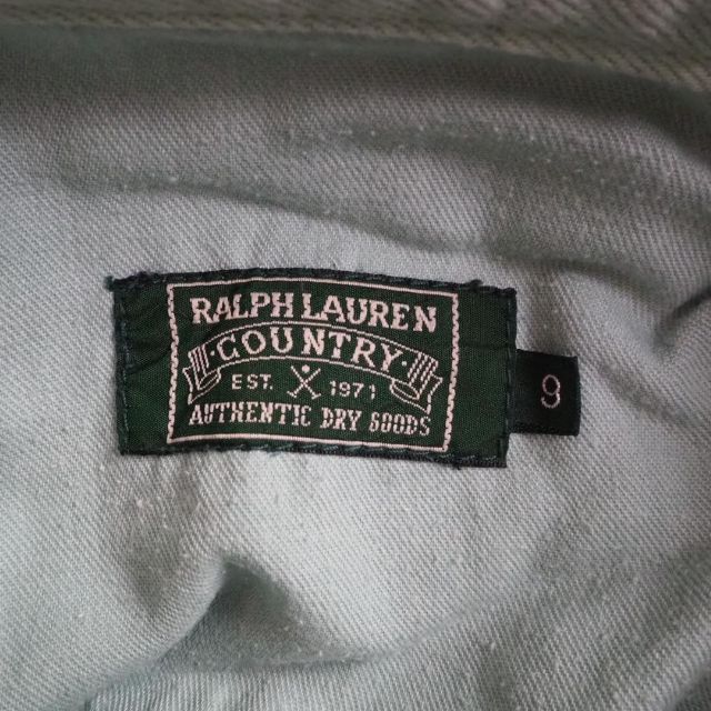Ralph Lauren(ラルフローレン)のラルフローレン　コットン１００％　デニム　ジーンズ　パステルグリーン　古着 メンズのパンツ(デニム/ジーンズ)の商品写真