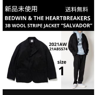 ベドウィンアンドザハートブレイカーズ(BEDWIN & THE HEARTBREAKERS)の新品 BEDWIN 21AW SALVADOR ストライプ3Bウールジャケット1(その他)