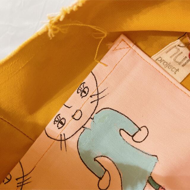 値下げ♡しょうぶ学園 nui project 肩掛け 手描きバッグ 猫 ネコ 3