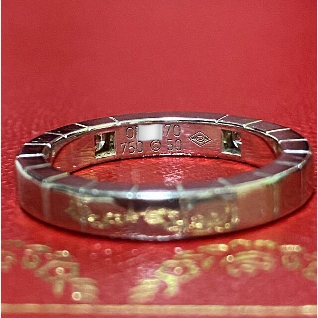 最終❣️ カルティエ ラニエール 2Pダイヤモンド リング WG750 50