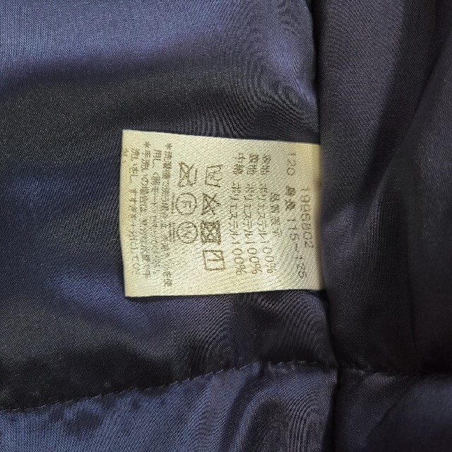529【120】シャーリーテンプル 中綿タフタコート 紺 【高い素材】 7742