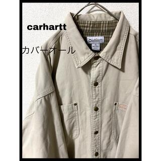 カーハート(carhartt)の90s カーハート オーバーサイズワークシャツ カバーオール 裏地チェック XL(カバーオール)