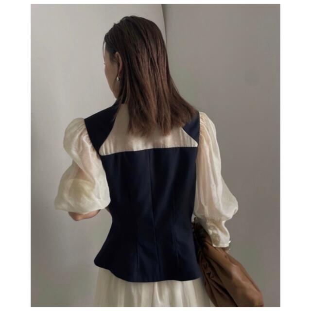 PEPLUM LINE CHIFFON SKIRT SET DRESS Mサイズ 2