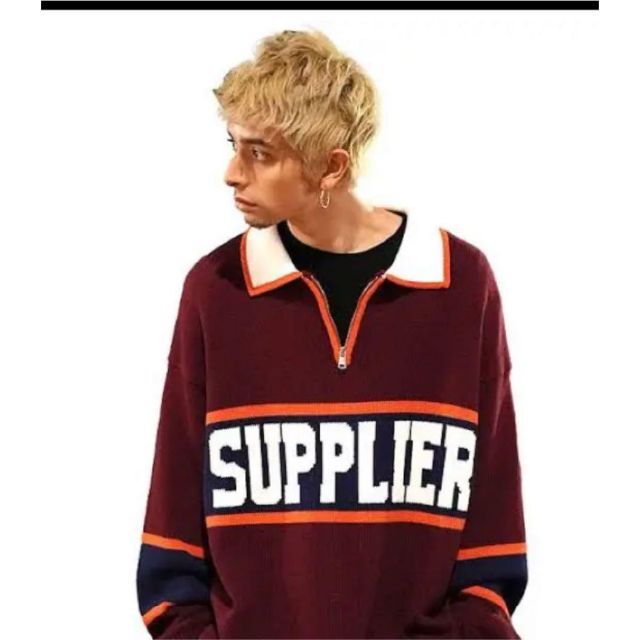 supplier カレッジロゴニット　ハーフジップ　 XL 1