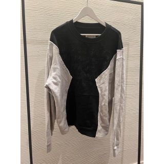 Maison Margiela 再構築ドッキングスウェット　M グレー×ネイビー