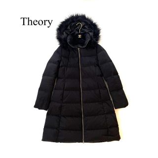 ☘️良品◆Theory◆ラクーンファー付き　ダッフルダウンコート　オフホワイト