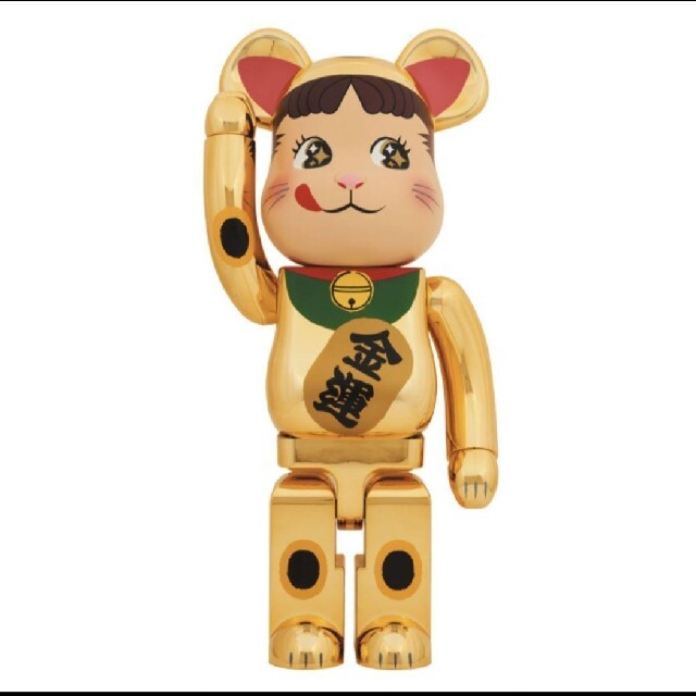 BE@RBRICK 招き猫 ペコちゃん 金運 金メッキ 1000％ ベアブリック