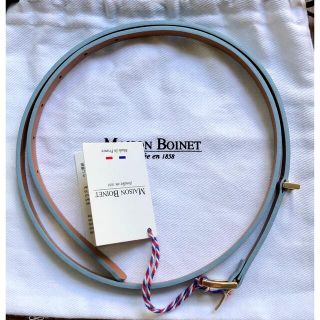 メゾンボワネ(MAISON BOINET)の新品: Maison Boinet メゾンボワネ 細ベルト BLU/ゴールド(ベルト)