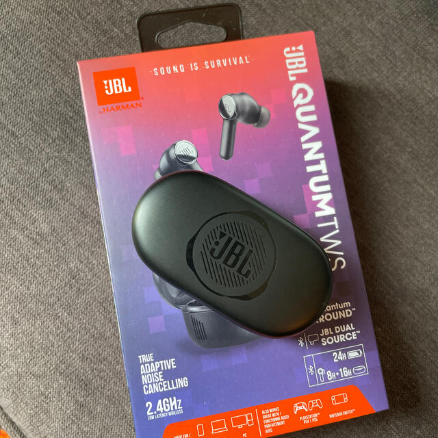 オーディオ機器JBL フルワイヤレスイヤホン QUANTUM TWS BLACK